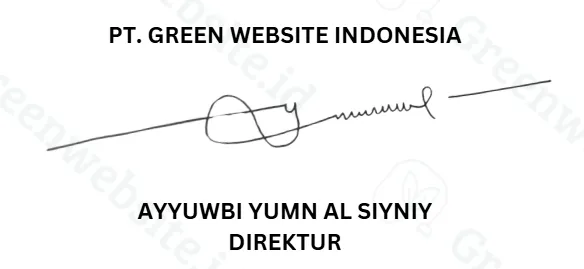 Tanda Tangan PT. Green Website Indonesia